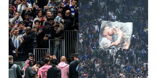 Met blauw-wit vliegen werd Messi's nieuwjaarsdebuut een unieke herinnering in de harten van fans